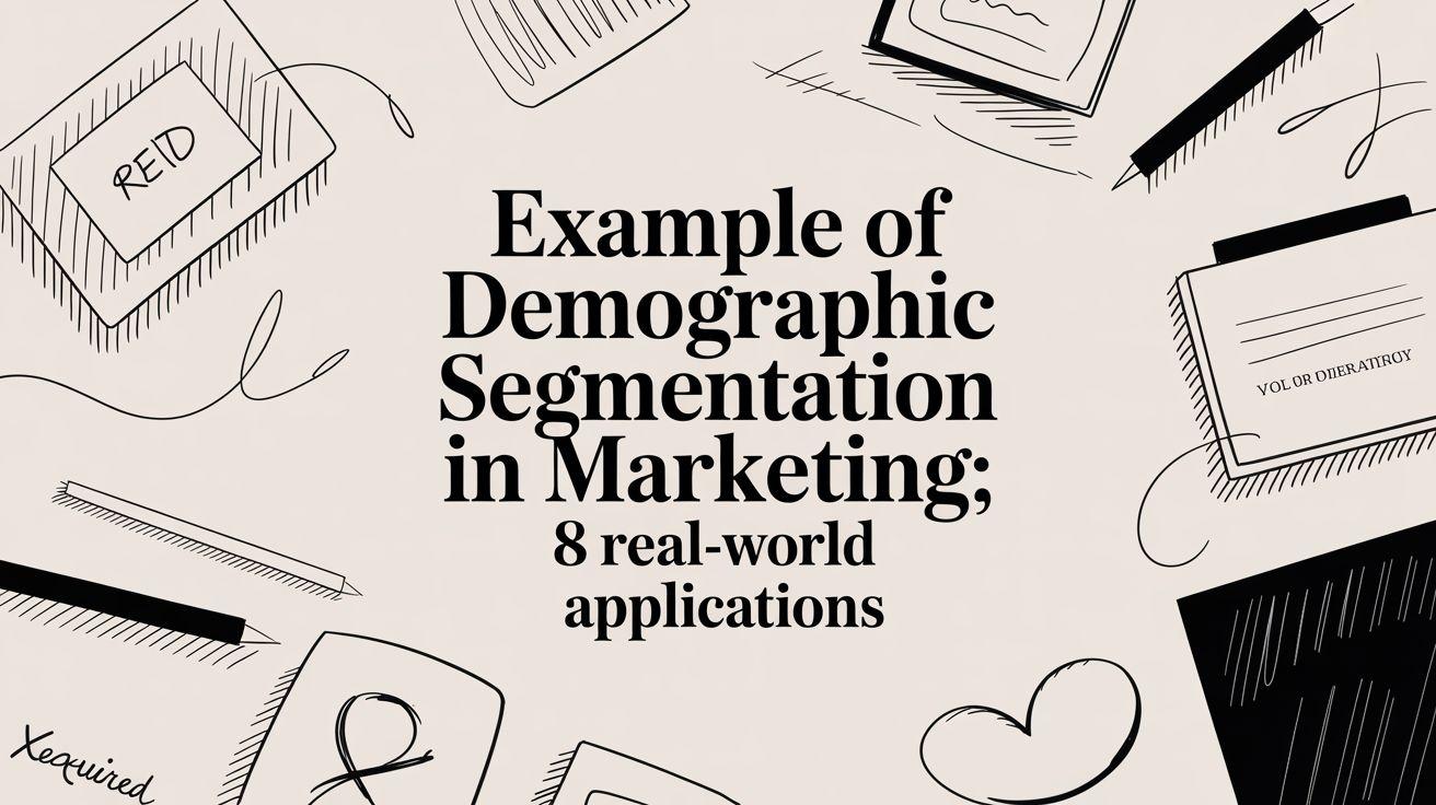 Example of demographic segmentation in marketing: 8 Real-World Applications
