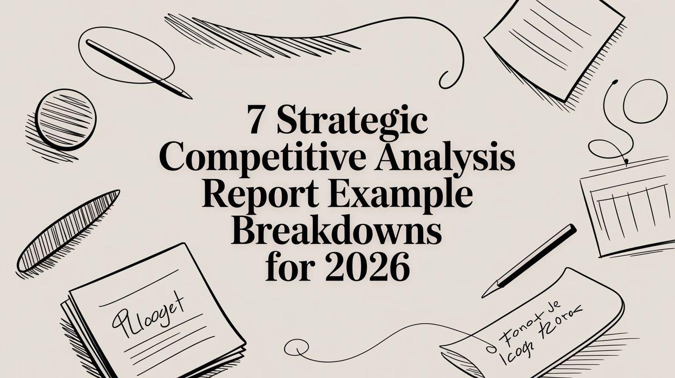 7 Strategic Competitive Analysis Report Example Breakdowns for 2026